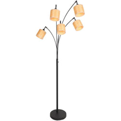 Mexlite - lampadaire - Bambus - noir - bambou - lampe arquée -