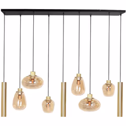 Laissez briller votre intérieur avec le lampadaire classique en laiton doré à 9 lumières de Steinhauer. Cette élégante lampe  ...
