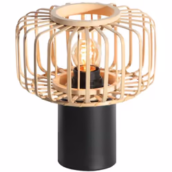 La lampe de table Bloeba de Steinhauer ajoute une touche naturelle et bohème à votre intérieur. Cette lampe possède un socle  ...