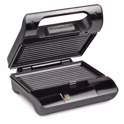 Princess 117000 Gril Compact, Noir, Acier inoxydable, Rectangulaire, Plaque, 230 x 130 mm, 700 W, 220-240 V