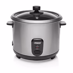 Princess 271950 Cuiseur à Riz, Noir, Acier inoxydable, 1,8 L, Acier inoxydable, 700 W, 230 V, 280 mm