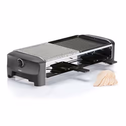 Princess 162820 Raclette 8 et 1/2 Gril et 1/2 Pierre à cuire, 1400 W, 220-240 V, 4,4 kg, 562 mm, 242 mm, 140 mm