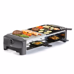 Princess 162820 Raclette 8 et 1/2 Gril et 1/2 Pierre à cuire