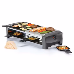 Princess 162820 Raclette 8 et 1/2 Gril et 1/2 Pierre à cuire