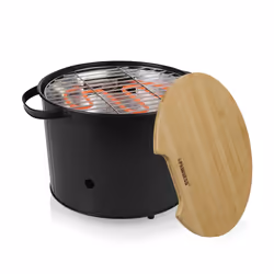 Princess 01.112240.01.001 Barbecue hybride, 1400 W, Barbecue, Électrique + charbon, Balcone, 240 °C, 32 cm