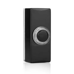 Byron DBW-22012 Bouton poussoir de sonnette de porte Noir Avec fil