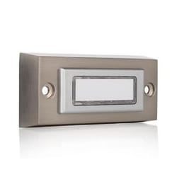 Byron DBW-21036 Bouton poussoir de sonnette de porte Argent Avec fil