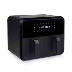 Princess 01.182068.01.001 Airfryer double panier, Friteuse d’air chaud, 8 L, 220 °C, 6 personne(s), Double, Noir