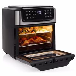 Tristar Heißluft-Ofen Kontrollleuchte Timerfunktion Friteuse à air chaud 12L 1800W Noir, Inox - Vue supplémentaire 2