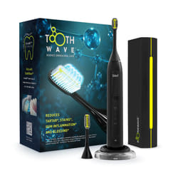 Silk'n ToothWave Adulte Brosse à dents vibrante Noir