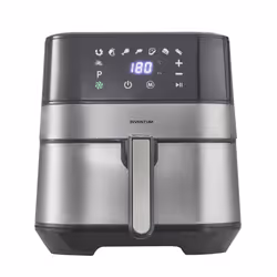 Inventum GF500HLD friteuse Unique 5 L Autonome 1700 W Friteuse d’air chaud Noir, Acier inoxydable