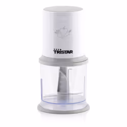 Tristar BL-4020 Hachoir, 0,5 L, Gris, Blanc, Plastique, Acier inoxydable, Boutons, 200 W