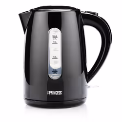 Princess 236017 Bouilloire électrique - Classic Black, 1,7 L, 2200 W, Noir, Indicateur de niveau d'eau, Sans fil