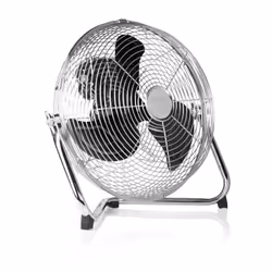 Tristar VE-5937 Ventilateur en métal, Ventilateur à lame domestique, Noir, Argent, Sol, Métal, 62,1 dB, 1270 tr/min