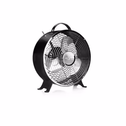 Tristar VE-5966 Ventilateur rétro en métal, Ventilateur à lame domestique, Noir, Argent, Table, 49,5 dB, 1800 tr/min, 25 cm