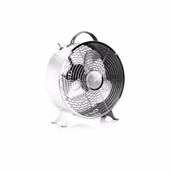 Tristar VE-5967 Ventilateur rétro en métal, Ventilateur à lame domestique, Argent, Blanc, Table, Métal, 49,5 dB, 1800 tr/min