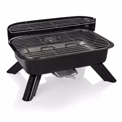 Princess 112252 Barbecue polyvalent, 2000 W, Barbecue, Électrique + charbon, 200 °C, 8 personne(s), 440 x 285 mm