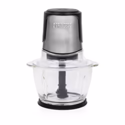 Princess 01.221051.01.001 Mini-hachoir, 1 L, Chine, Noir, Acier inoxydable, Transparent, Verre, Acier inoxydable, Boutons