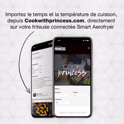 Princess Airfryer numérique connectée - Livre de recettes numérique à télécharger & application gratuits - Friteuse à air chaud 4,5L - 1 500W - Vue supplémentaire 33