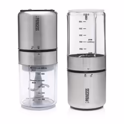 Princess 221080 hachoir électrique 0,5 L 350 W Noir, Acier inoxydable, Transparent
