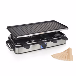 Princess Appareil à raclette 162645 pour 8 personnes avec grill Deluxe, 1400 W, 220 - 240 V, 50 / 60 Hz, 455 mm, 226 mm, 145 ...