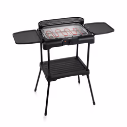 Princess 01.112250.01.001 Barbecue électrique - Tables latérales pliantes, 2200 W, Barbecue, Electrique, Balcone, Intérieure, ...