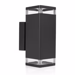 Smartwares OOL-50019, Éclairage mural extérieur, Noir, Aluminium, IP44, GU10, 2 ampoule(s)