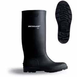 Botte imperméable en pvc taille 39 noire haut de gamme dunlop . idéale pour les travaux dans des conditions extrêmement humid ...