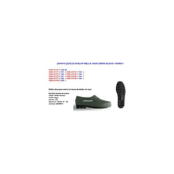 Dunlop - Wellie Clog Chaussure Taille 39 Vert/Noir B350611