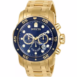 Invicta 0073 Pro Diver - Scuba Reloj para Hombre acero inoxidable Cuarzo Esfera azul