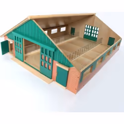 Ferme délevage de vaches en bois - Kids Globe - 1:32 - Pour garçons de 3 ans et plus