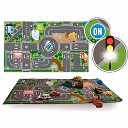 Kids Globe Tapis de circulation avec feux LED pour enfants 72x120 cm
