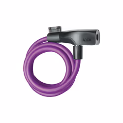 AXA 5011677, Antivol, Noir, Violet, Acier, Clé, 1200 mm, 8 mm