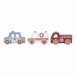 Little Dutch Emergency services, Véhicule figurine, Emergency services, 1 an(s), Panneau de fibres à densité moyenne, Bois, C ...