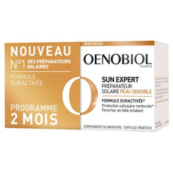 Oenobiol Sun Expert Préparateur Solaire Peau Sensible Lot de 2 x 30 Capsules