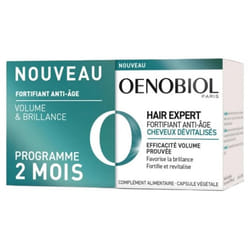Oenobiol Hair Expert Fortifiant Anti-Âge Cheveux Dévitalisés Lot de 2 x 30 Capsules