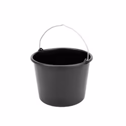 Toolland HED100010N, Seau de maçon, Rond, Noir, 12 L, 31 cm, 250 mm