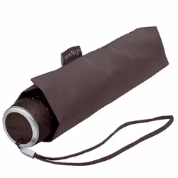 IMPLIVA LGF-202, Compact, Parapluie, Rond, Marron, Fibre de verre, Polyester