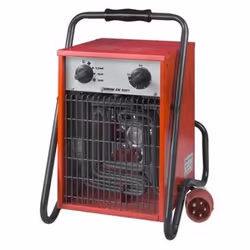 Euromac EK5001, Chauffage de ventilateur électrique, IP24, Noir, Rouge, Métal, 5000 W, 2500 W