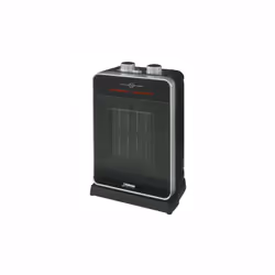 Euromac Safe-t-Heater 2000, Radiateur/ventilateur, Vitrocéramique, Plafond, Noir, Argent, Métal, Plastique, Boutons, Rotatif