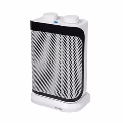 Eurom Sub-heat 1500, Chauffage de ventilateur électrique, Vitrocéramique, Intérieure, Sol, Blanc, Métal, Plastique
