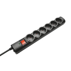 Trust 21059 protection surtension Noir 6 sortie(s) CA 1,8 m