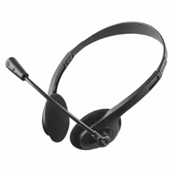 Trust ZIVA CHAT HEADSET, Avec fil, Appels/Musique, 70 - 20000 Hz, 45 g, Casque, Noir
