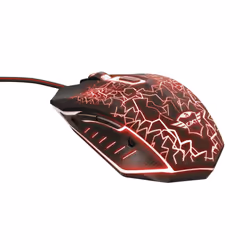 Trust GXT 105, Ambidextre, USB Type-A, 2400 DPI, Noir, Rouge