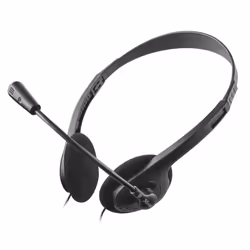 Trust Chat Headset, Avec fil, Appels/Musique, 70 - 20000 Hz, 48 g, Casque, Noir
