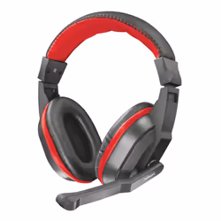 Trust 21953, Avec fil, Jouer, 200 g, Casque, Noir, Rouge