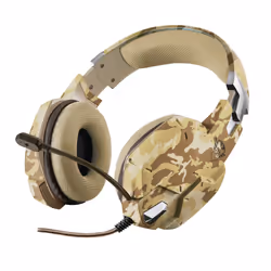 Trust GXT 322D Carus, Avec fil, Jouer, 20 - 20000 Hz, 325 g, Casque, Camouflage