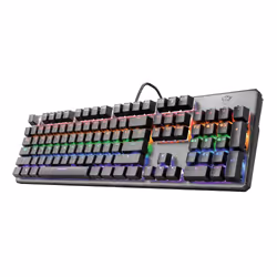 Trust GXT 865 Asta, Avec fil, USB, Clavier mécanique, QWERTY, LED RGB, Noir