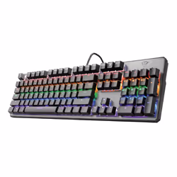 Trust GXT 865 Asta, Taille réelle (100 %), Avec fil, USB, Clavier mécanique, LED RGB, Noir
