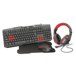 Trust Ziva 4-in-1 clavier Souris incluse USB Nordique Noir